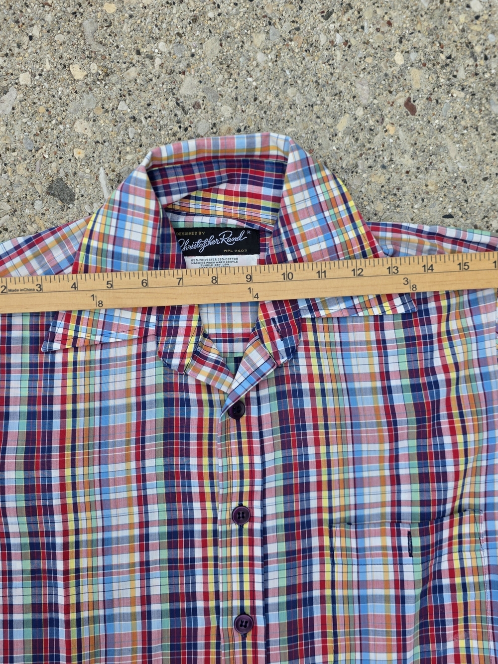 Vintage Christopher Rand Plaid Button Up Shirt Medium - Picture 8 of 10